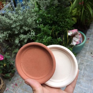 Dĩa lót chậu đất nung đường kính 9cm và 11cm