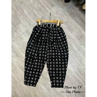 Quần lụa dáng lỡ bom cạp chun