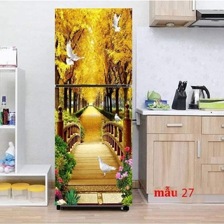 Miếng dán tủ lạnh 3d chống thấm tuyệt đối mẫu 27