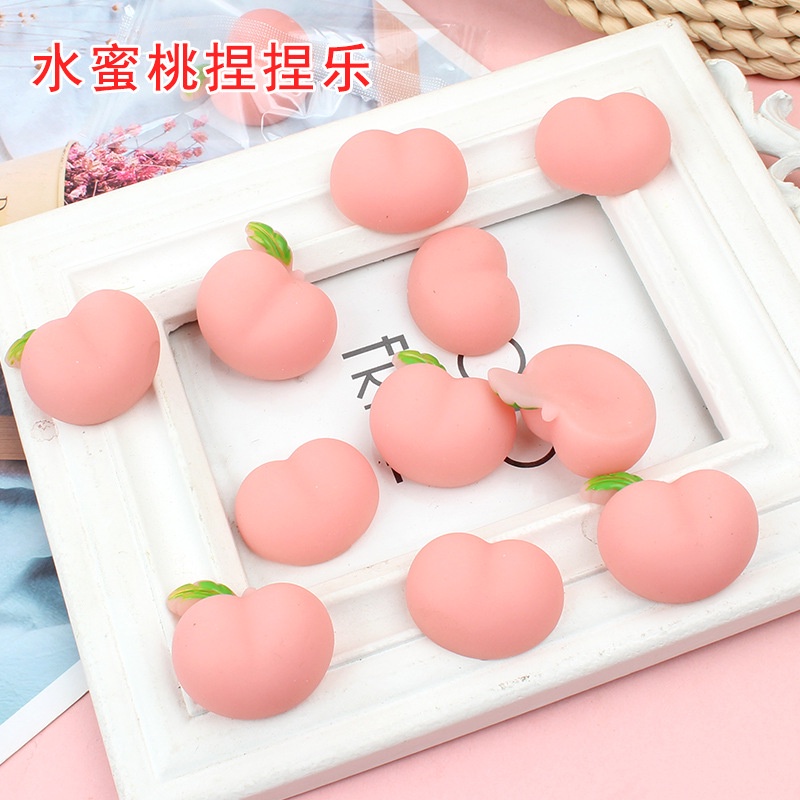 Cute Peach-shaped Squeeze Toy for Stress Relief