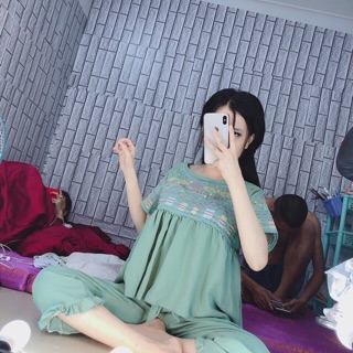 (Hàng thiết kế) SET THÊU HỌA TIẾT SIÊU XINH