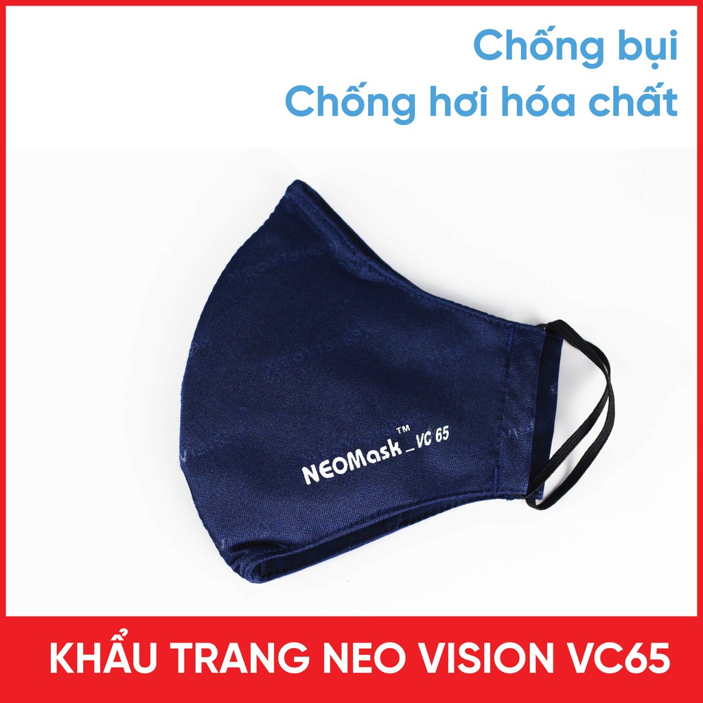 Khẩu Trang Chống Bụi Chống Hơi Hóa Chất Nhẹ NeoVision VC65 Đeo Qua Tai Combo 3 Cái