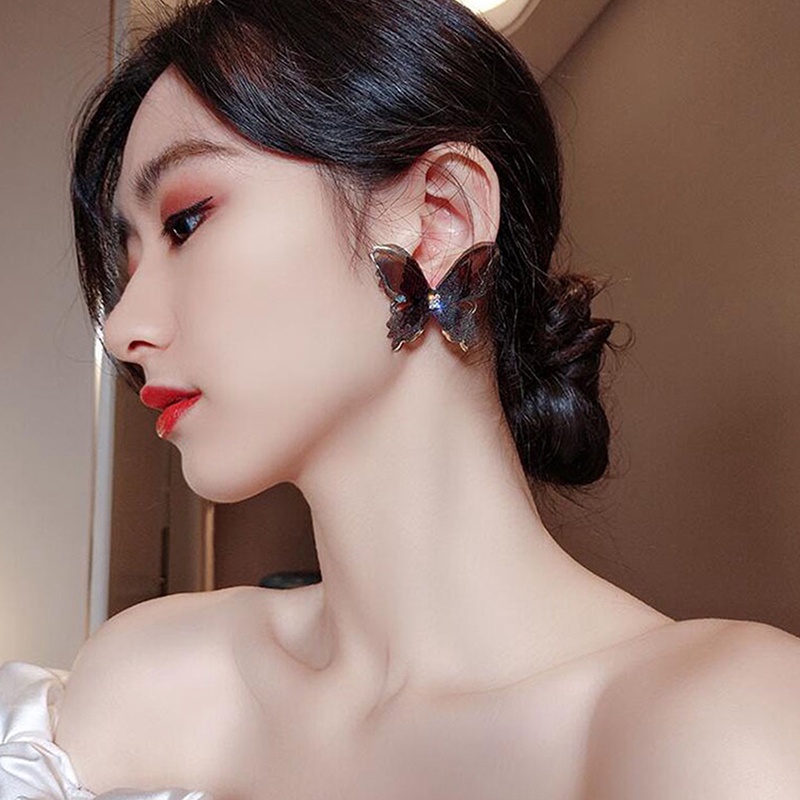 Khuyên Tai Hình Bướm Đơn Giản Phong Cách Hàn Quốc Cho Nữ