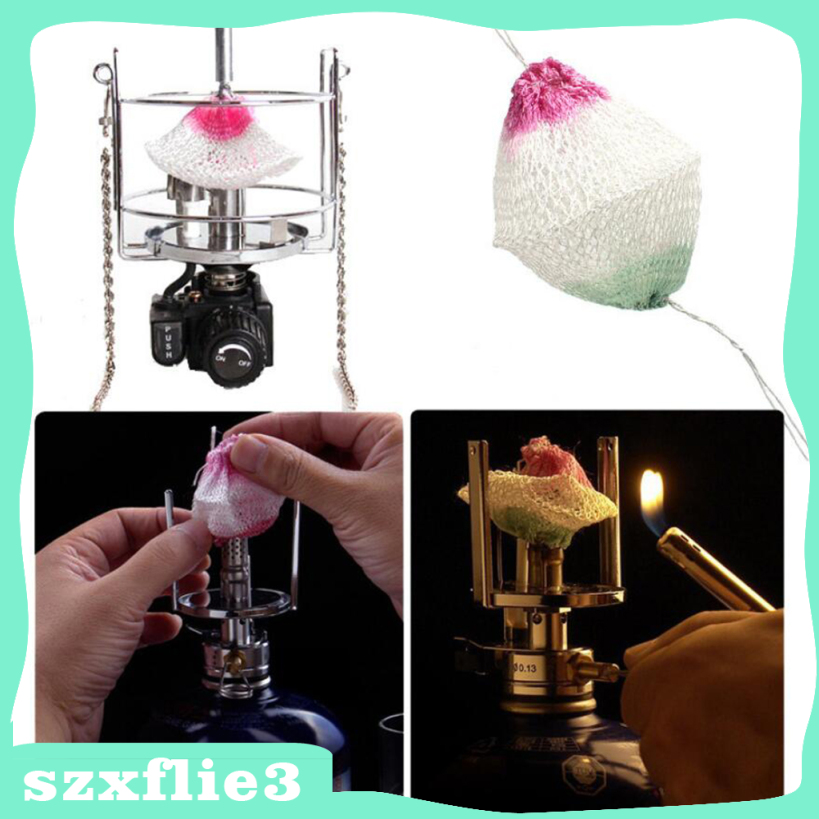 [Szxflie3] 10pcs quick clip on gas lantern mantles Camping Hiking Kerosene Lamp Mantle