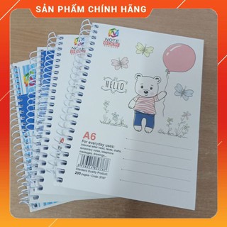 Sổ Lò Xo Hải Tiến A6 200 Trang Giấy Trắng Đl 70 Gáy Xoắn