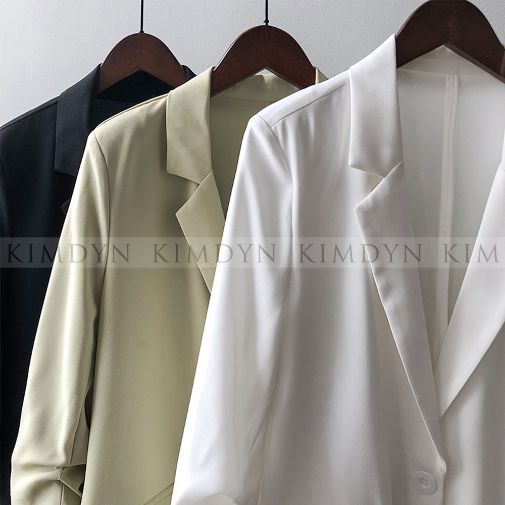 Áo khoác blazer nữ có đệm vai ba màu thanh lịch [KDBL06]