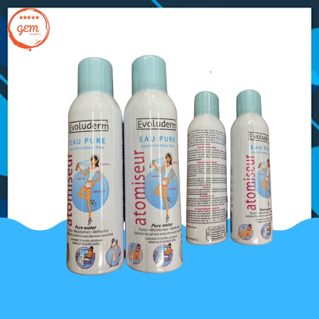 Xịt Khoáng Cung Cấp Nước Evoluderm 150ml Atomiseur Eau Pure Water - Gem Official Store | BigBuy360 - bigbuy360.vn