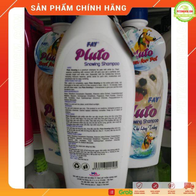 FAY PLUTO SNOWING SHAMPOO - 300ML  Sữa tắm cao cấp - dành cho chó cún lông trắng