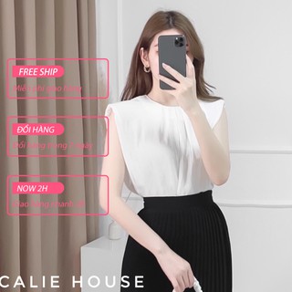 Áo vải thô độn vai thời trang công sở Calie House A150