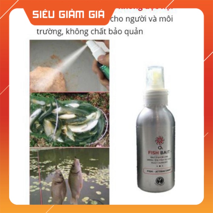 Bình Xịt Mồi Thu Hút Cá FISH BAIT Dẫn Dụ Cá TRÔI, TRẮM, CHÉP, MÈ ĐỒ CÂU ANH QUÂN