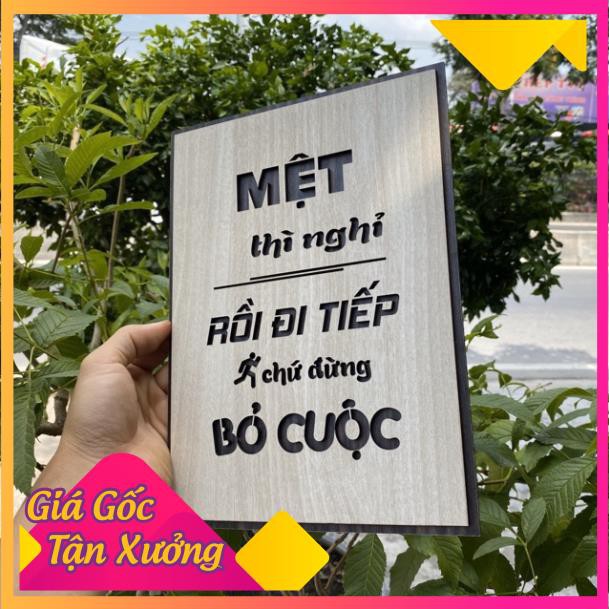 [Xu Hướng Mới] Tranh tạo động lực bằng Gỗ treo tường những câu nói slogan bất hủ ý nghĩa