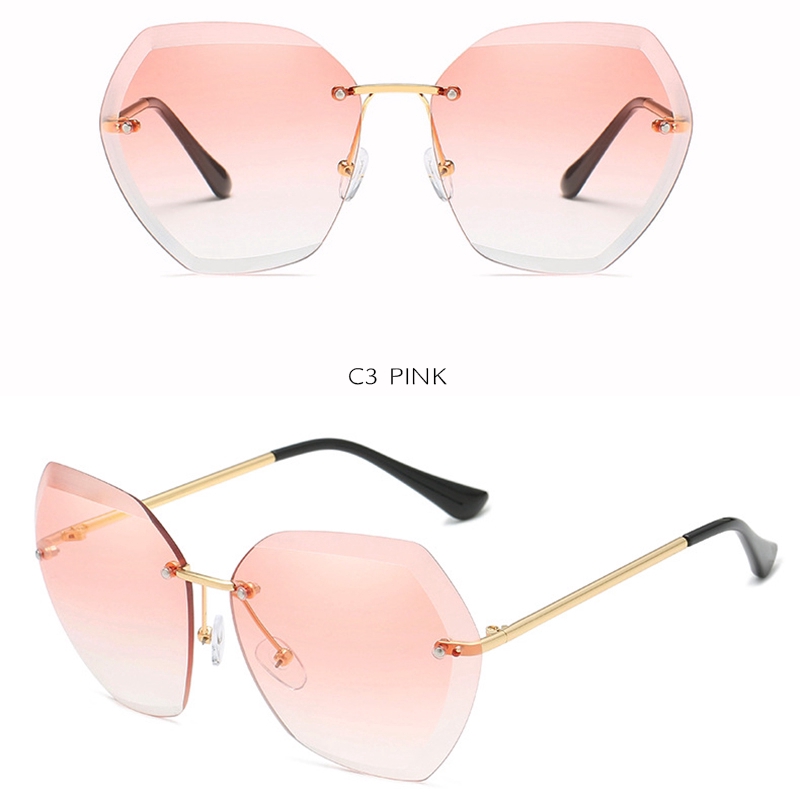 (Hàng Có Sẵn) Kính Mát Không Gọng Màu Kẹo Ngọt Phong Cách Hàn Quốc