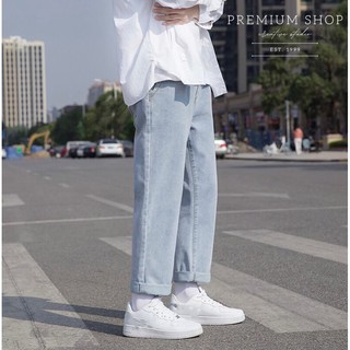 Quần Jean Baggy nam xanh sáng nhạt ống xuông rộng TR03 style hàn quốc 2021
