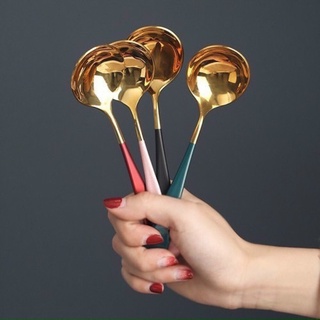 SET 4 MUỖNG INOX TITAN MẠ VÀNG