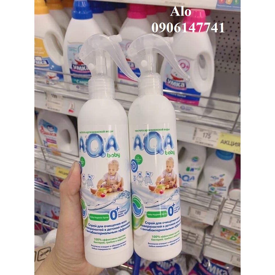 XỊT DIỆT KHUẨN AQA 300ml ( Xuất xứ: Nga )