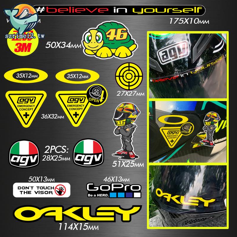 Miếng dán trang trí mũ bảo hiểm dành cho xe mô tô agv k1 k3 k5-s pdl