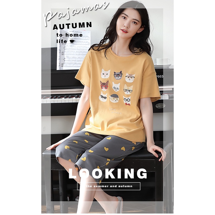 Đồ mặc nhà nữ trẻ trung chất thun cotton 100% BA5037