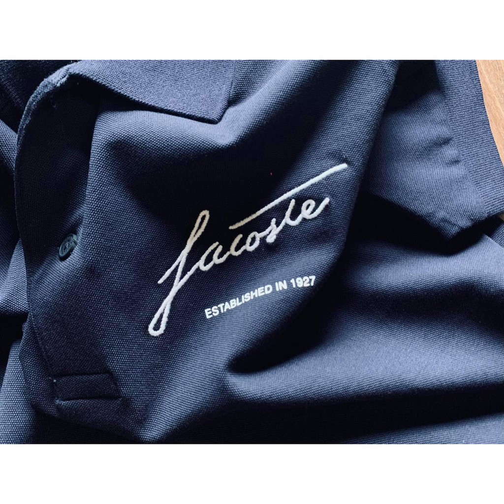 Áo polo cộc tay nam Lc chữ thêu