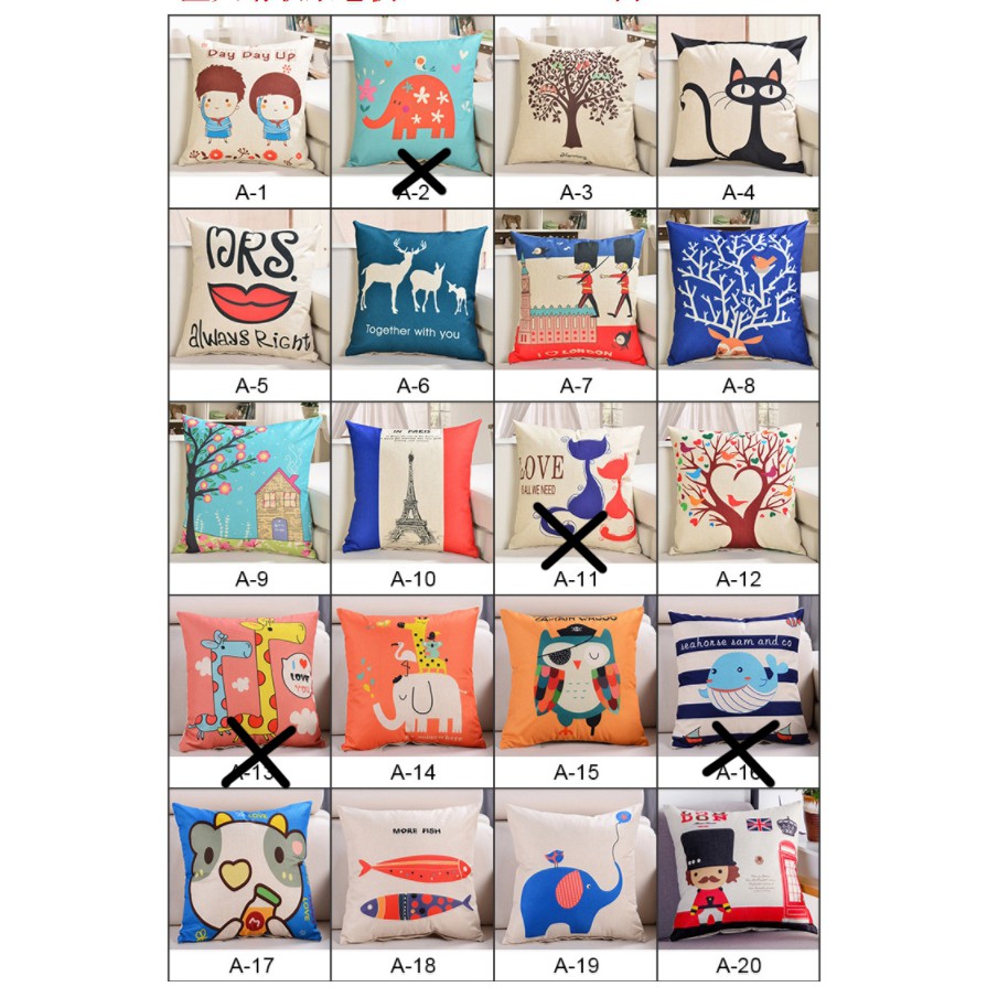 DỌN KHO VỎ GỐI TỰA SOPHA, XE HƠI, GHẾ VĂN PHÒNG KT 45*45 cm GIAO NGẪU NHIÊN