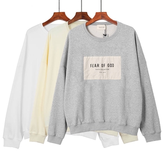 Áo Thun Tay Dài Cổ Tròn In Chữ Fear OF GOD Patch Season 6 Thời Trang Đường Phố Trẻ Trung Cho Nam