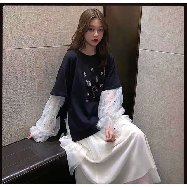 Áo và chân váy voan ulzzang | BigBuy360 - bigbuy360.vn