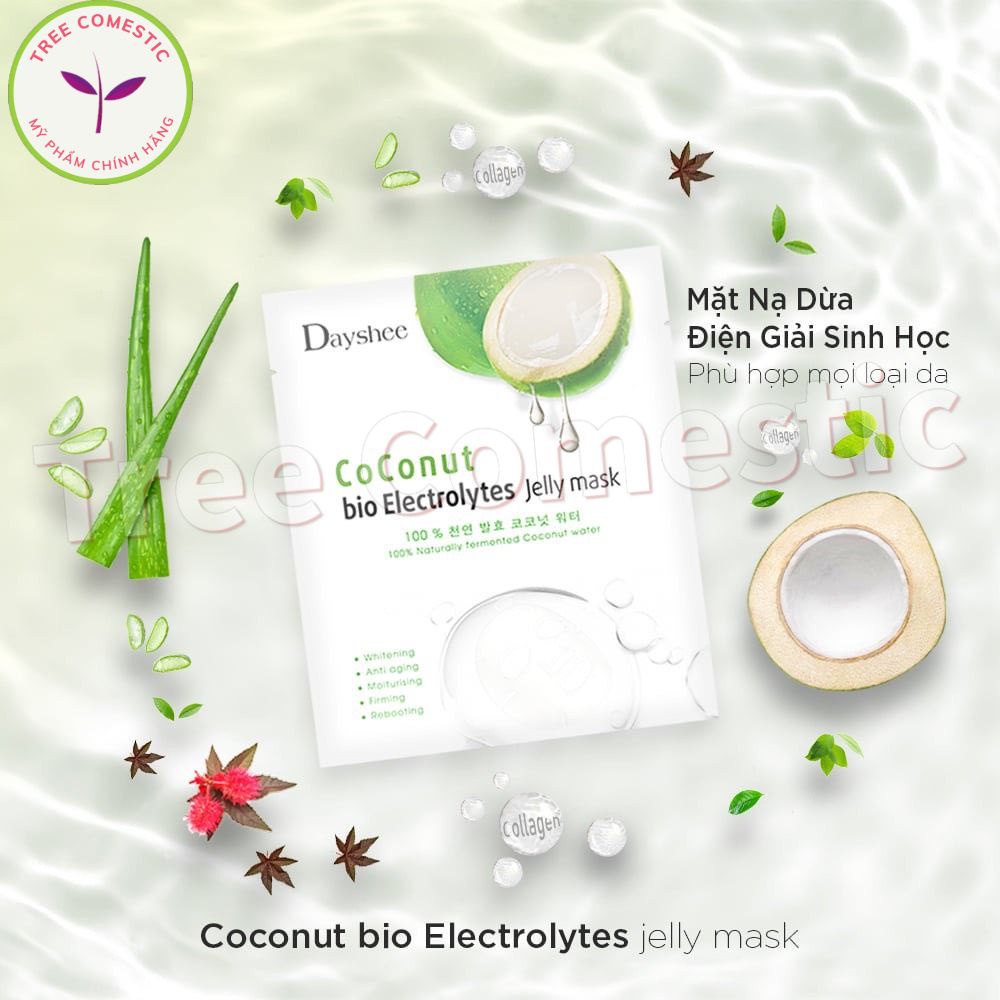 Mặt Nạ Dừa Giải Nhiệt Da, Chống Lão Hóa, Cân Bằng Độ Ph - Coconut Bio Electrolytes Jelly Mask 25ml