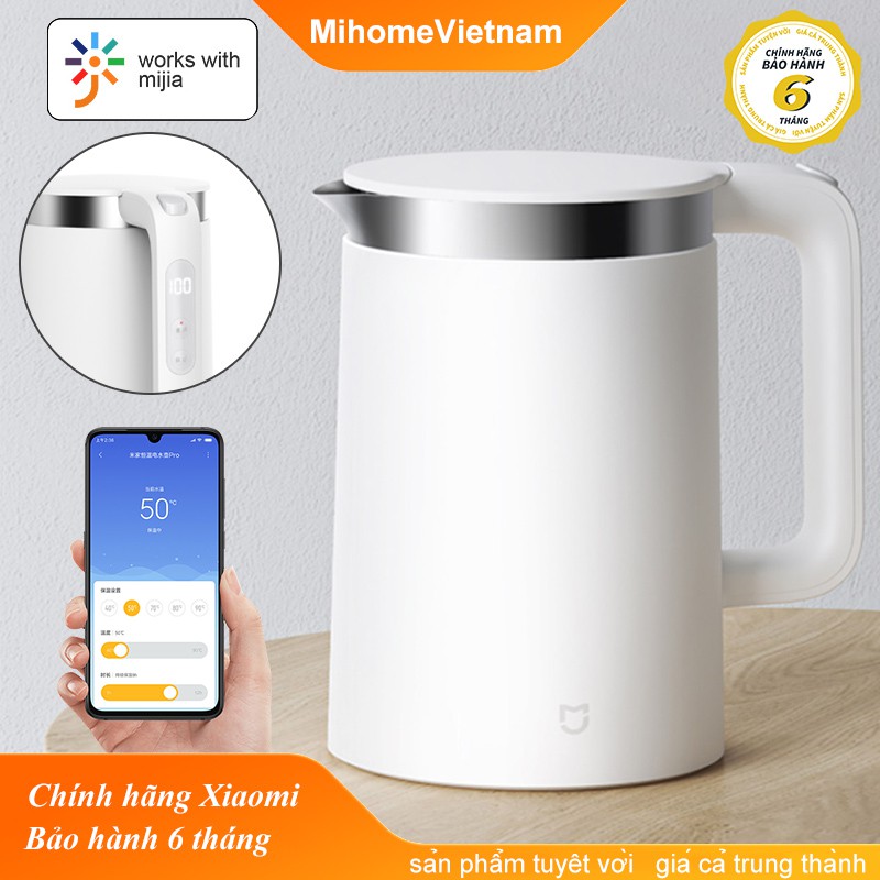 Ấm đun nước điện điều nhiệt  Xiaomi Mijia thông minh-Ấm đun nước điện điều nhiệt Pro Dung tích 1.5L