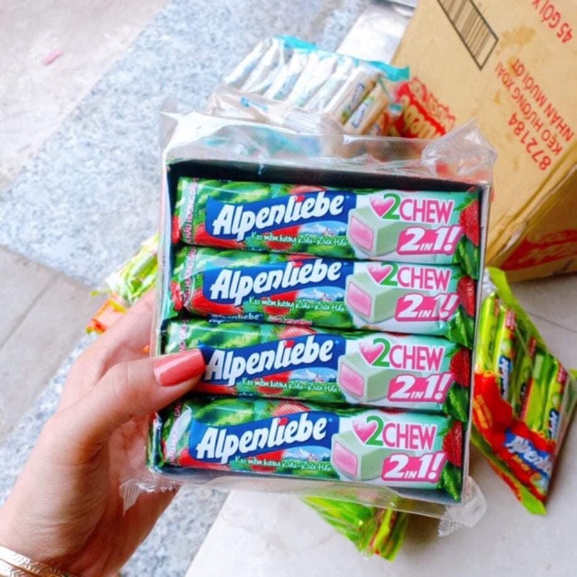 Alpenliebe thỏi dưa hấu dâu dẻo