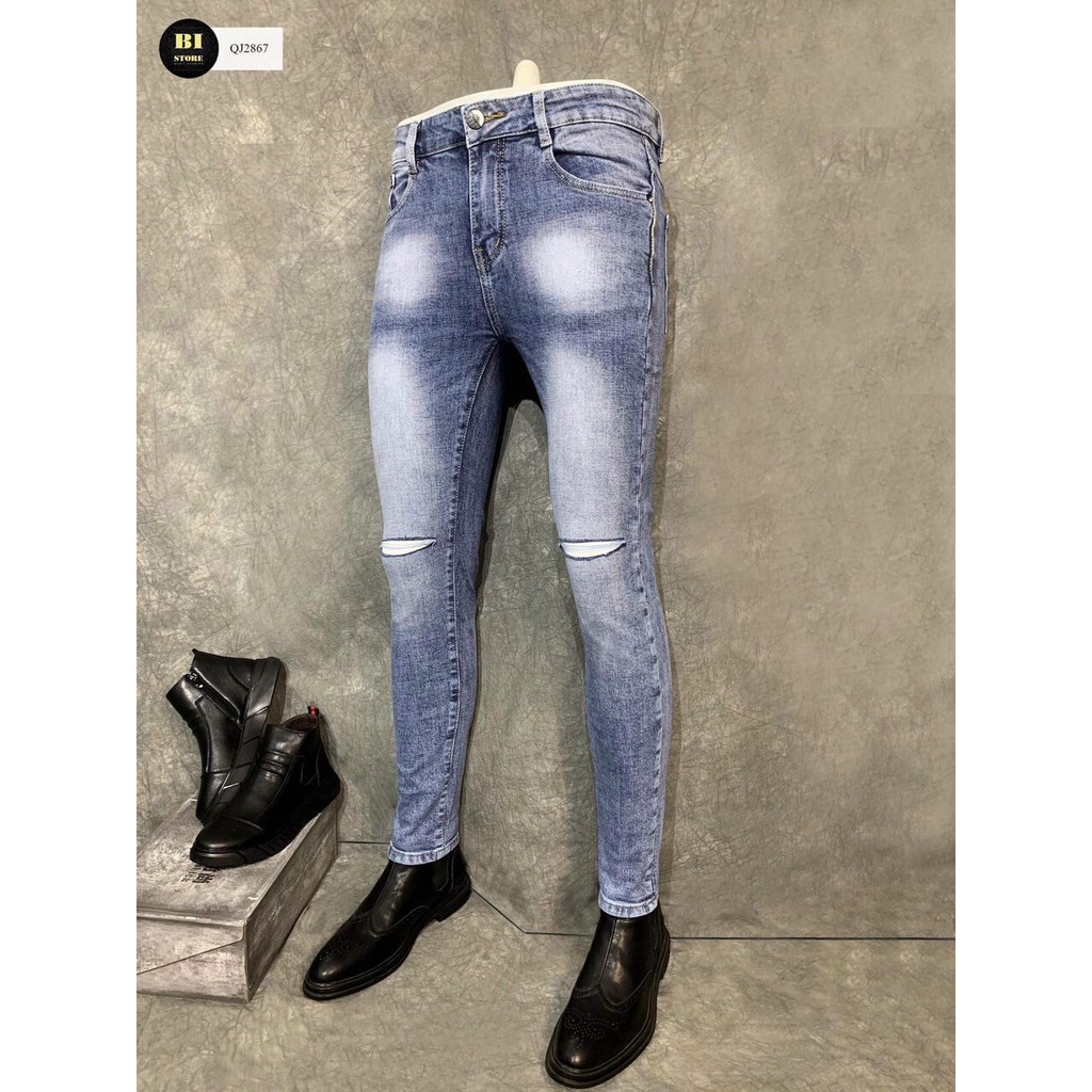 Quần Jean Nam Trơn Màu Xanh Đen 🔵 𝐅𝐑𝐄𝐄 𝐒𝐇𝐈𝐏 🔵 Quần Bò Nam Co Giãn Thời Trang Hpfashion - Qjnhp014 | BigBuy360 - bigbuy360.vn