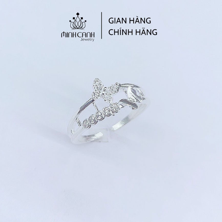 Nhẫn Bạc Dáng Hở Hình Cánh Bướm Thời Trang - Minh Canh Jewelry
