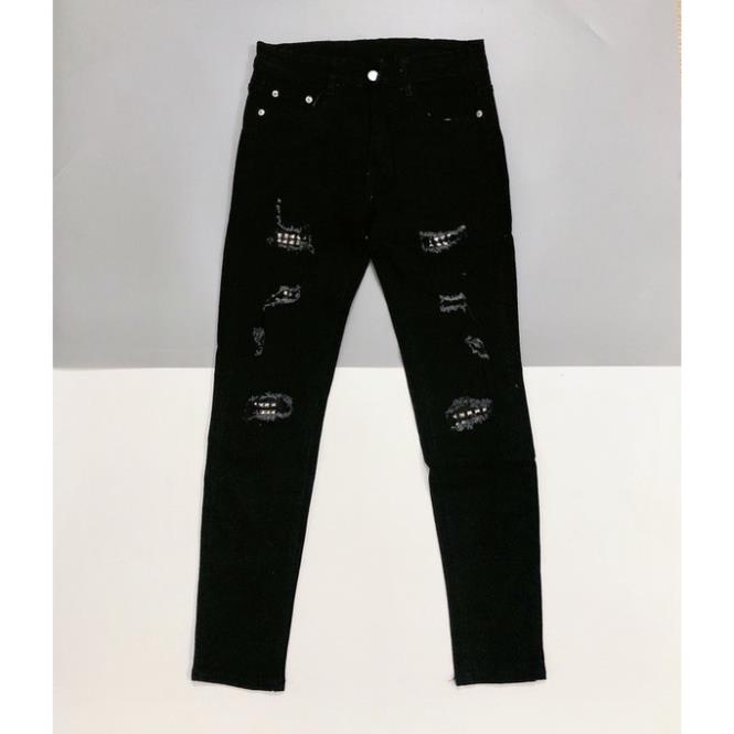 Quần bò nam ống côn Dsquared2 rách vá đính đá mới hot trend 2022 - jean biker Amiri * x