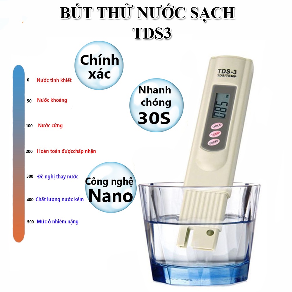 Bút thử nước sạch Nhật Bản Kaw - Máy Đo Kiểm Chất Lượng Nước Bảo hành 1 đổi 1