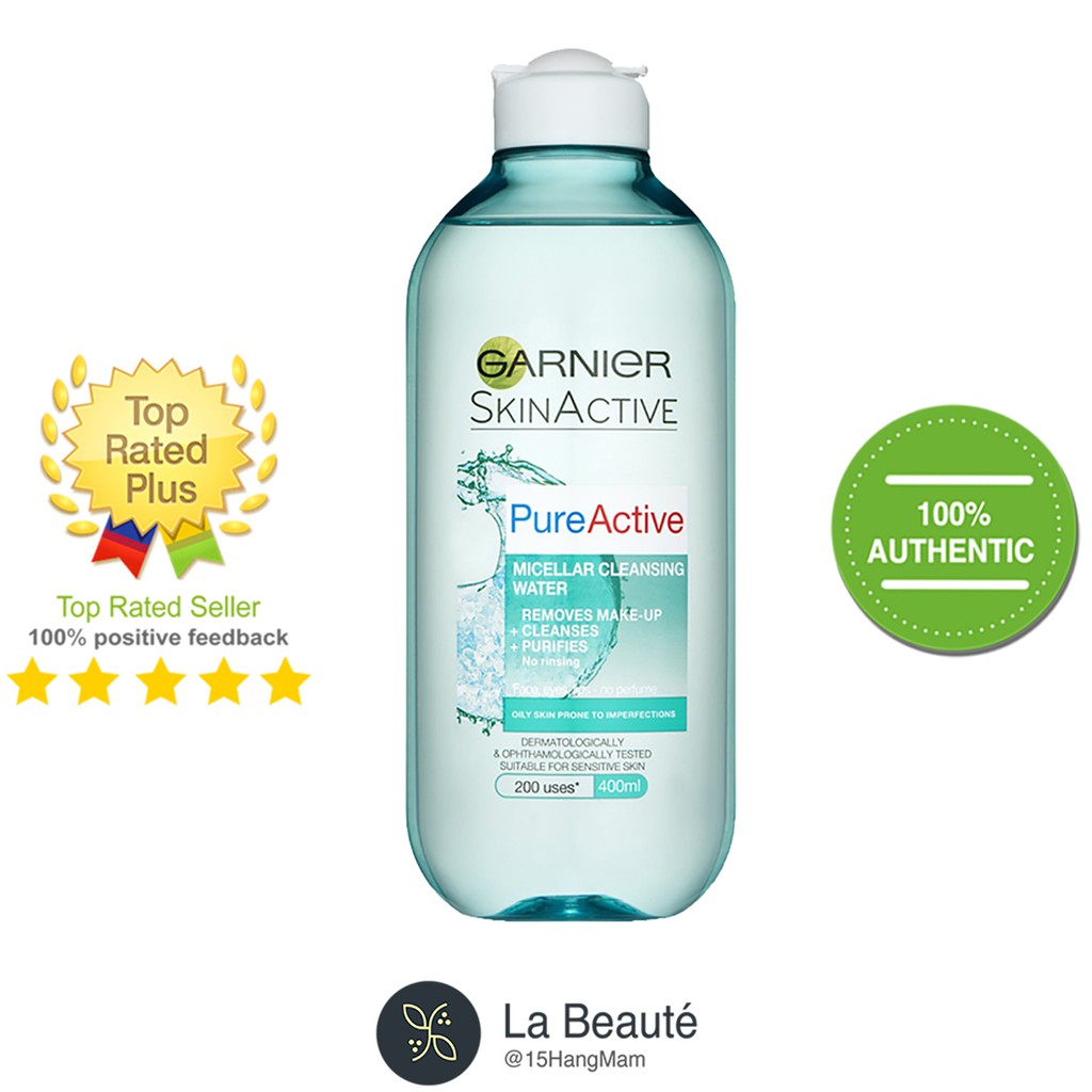 [Hàng Đức] Garnier Skin Active Solution Micellaire Tout en 1 - Tẩy Trang Dung Tích 400ml Cho Mọi Loại Da