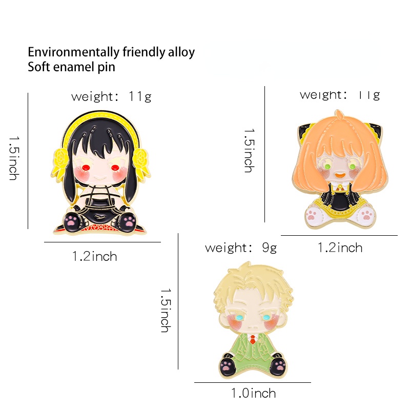 Ghim cài áo MISS ZOE họa tiết hoạt hình anime xinh xắn