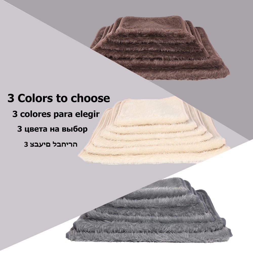 Đệm giường bằng lông thú giả ấm áp cho cún mèo cưng