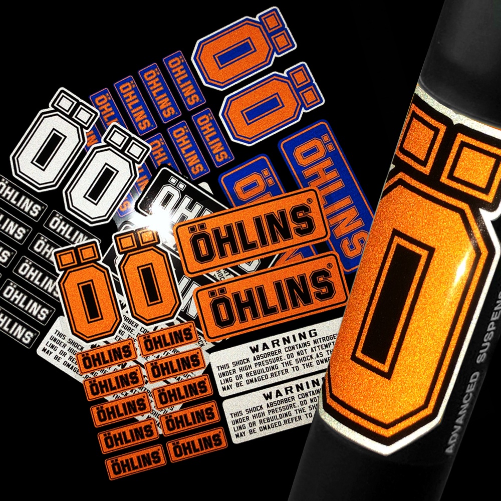 Đề Can Phản Quang Hlins Dán Phuộc Giảm Xóc Cho Xe Mô Tô OHLINS