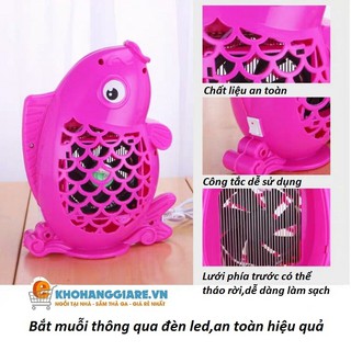 Đèn bắt muỗi hình cá nhiều màu