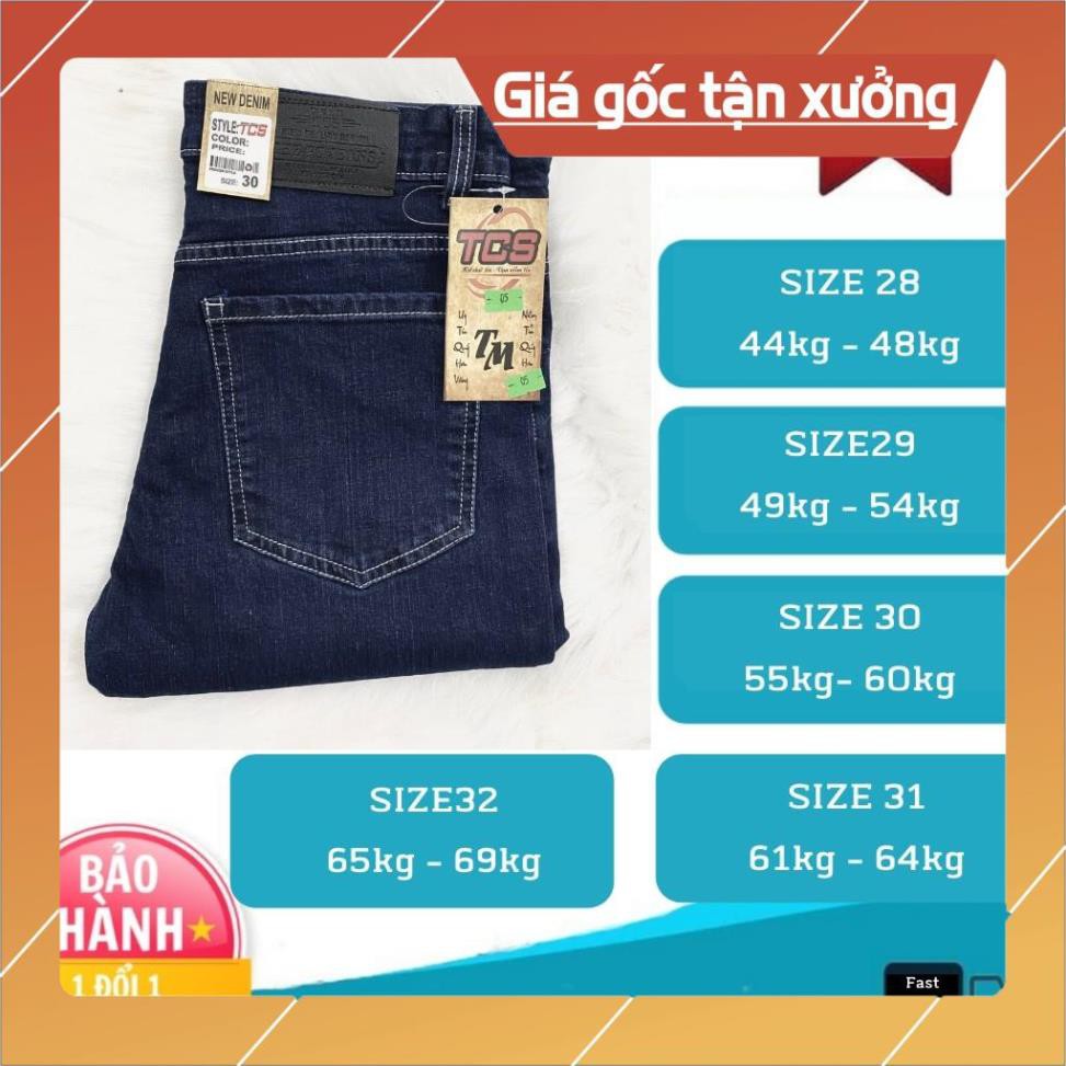 Quần Jean Nam Trơn Hàng VNXK Kiểu AD05VP Ống Ôm Hàn Quốc Jean Co Giãn Cao Cấp SIZE 28-32