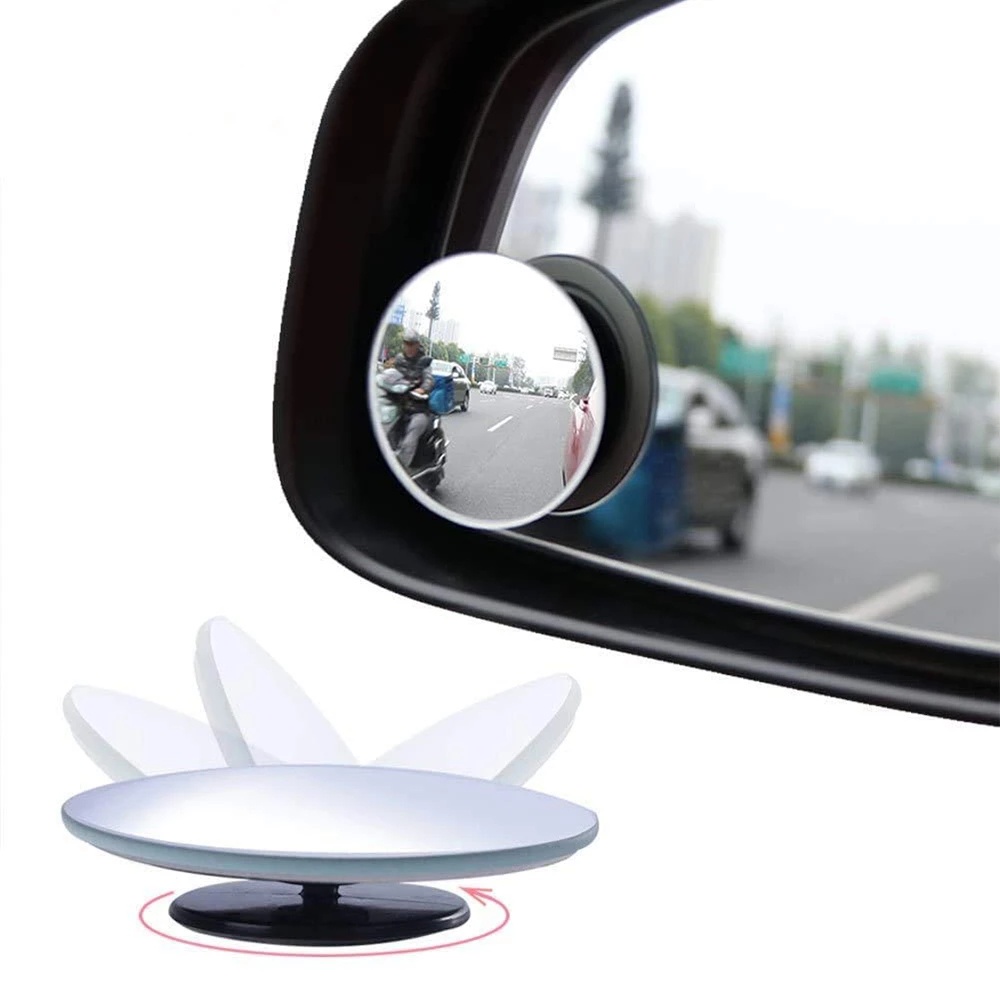 Set 2 Gương Chiếu Hậu Tròn Nhỏ Xoay 360 Độ Cho Xe Hơi