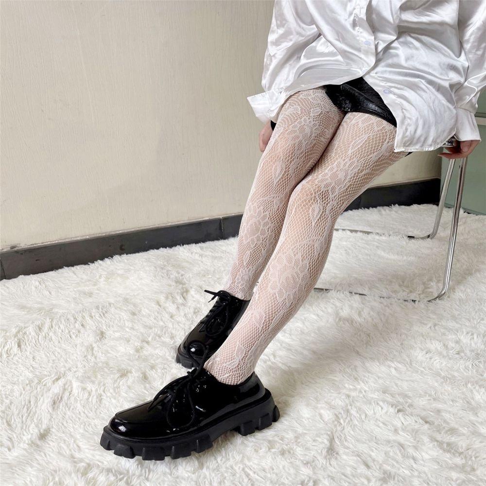 Quần Tất Lưới Màu Đen Họa Tiết Hoa Hướng Dương Phong Cách Lolita