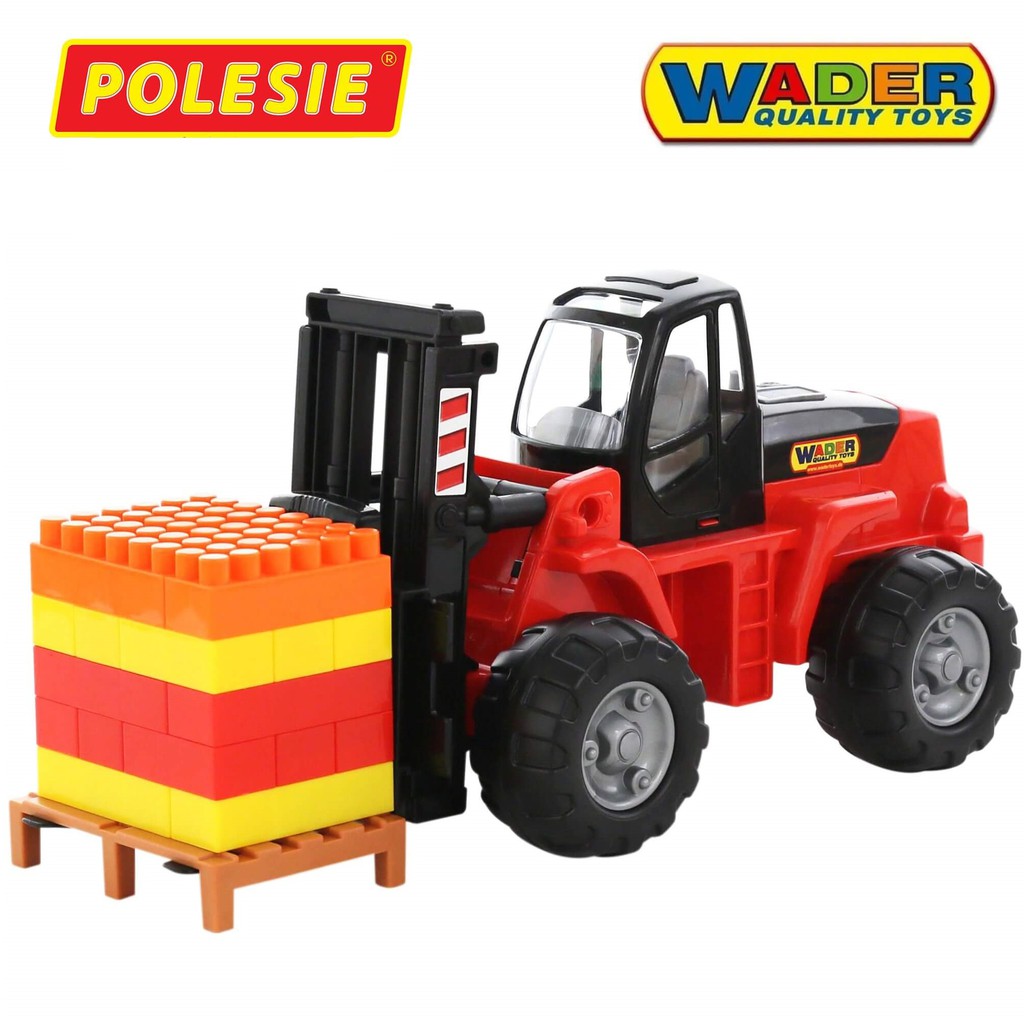 Xe Ôtô Nâng Hàng  Và Bộ Lắp Ghép Sáng Tạo 30 Chi Tiết Nhựa Nguyên Sinh,Nhập Khẩu Châu Âu,Chính Hãng POLESIE 36766