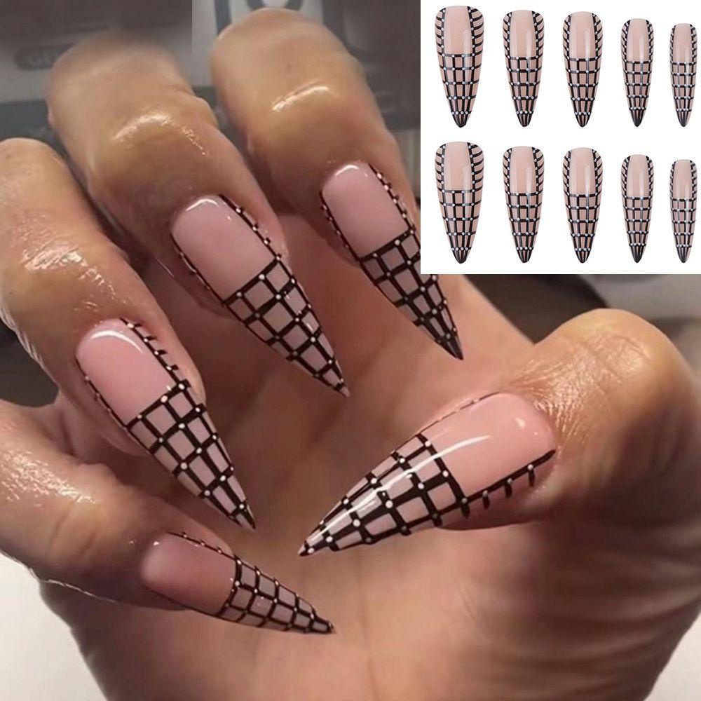 XIANTIN Bộ 24 Móng Tay Giả Che Phủ Toàn Diện Phong Cách Pháp