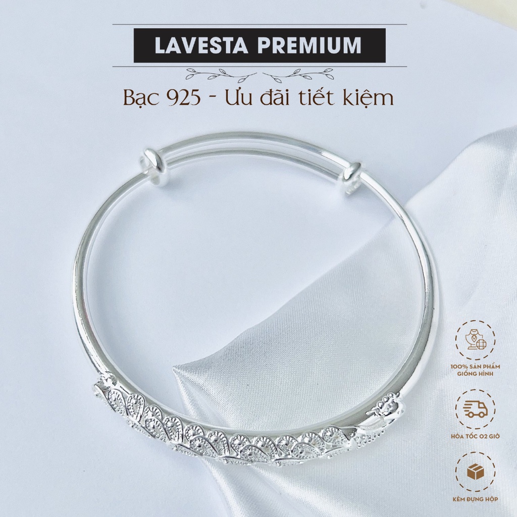 Lắc tay bạc nữ 925, nam nữ bạc trang nhã, hiện đại SUNFT trang sức nữ Lavesta