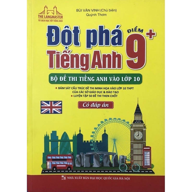 Sách.__.Đột Phá Điểm 9 + Tiếng Anh ( Bộ Đề Thi Tiếng Anh Vào Lớp 10 )