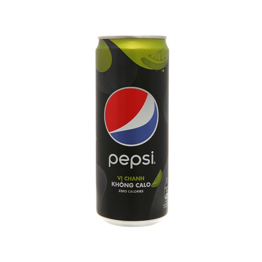 4 lon Nước ngọt Pepsi không calo vị chanh 330ml