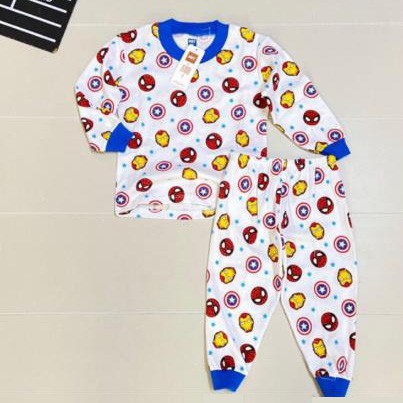 Bộ thun cotton tay dài in người nhện spiderman