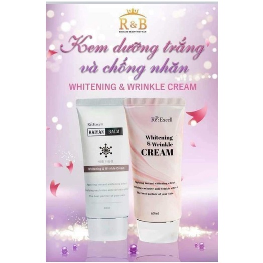 Kem dưỡng trắng chống nhăn Re:Excell Whitening &amp; Wrinkle Cream kem dưỡng da ban ngày Hàn Quốc nhập khẩu bởi R&amp;B Việt Nam