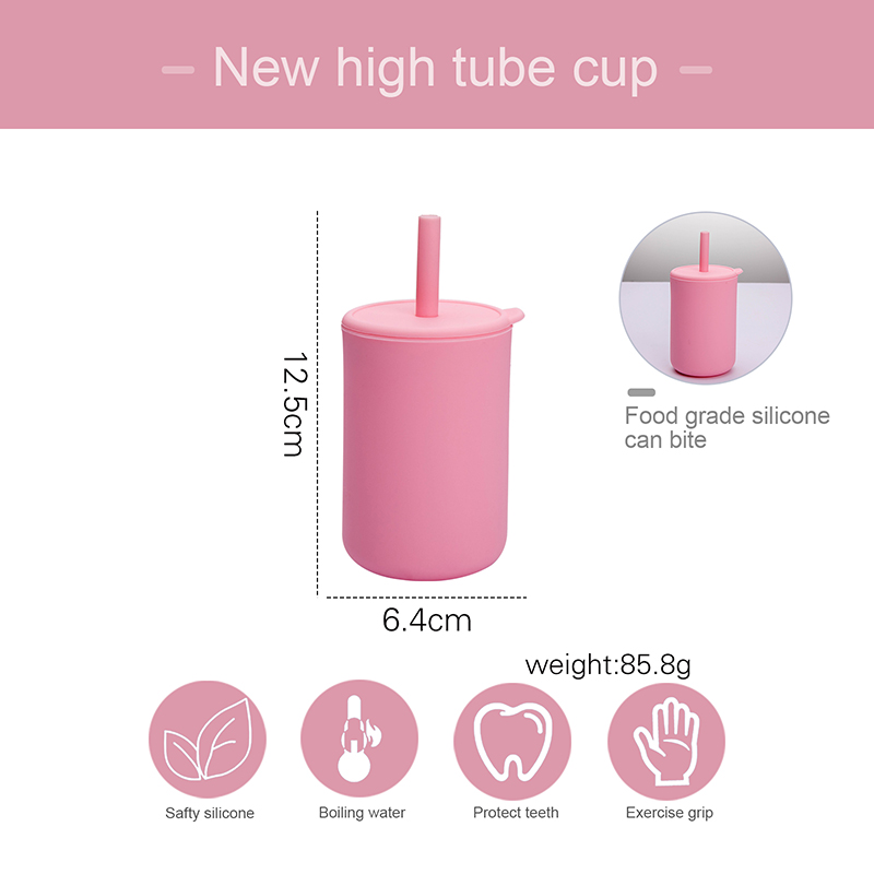 Cốc tập uống nước MAMIMAMIHOME có ống hút cao chống rơi chống nghẹn cho bé 6 tháng tuổi