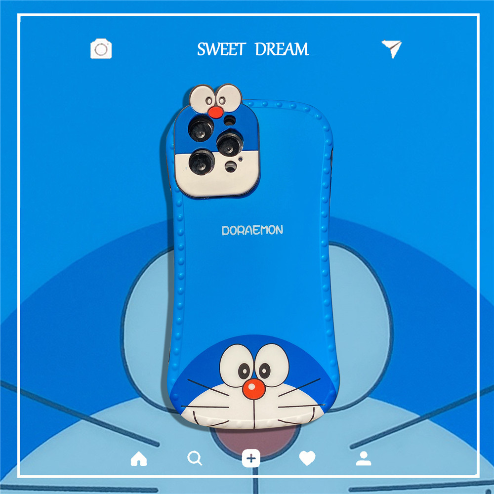 Cartoon Cute Doraemon Blue Case For iPhone 11 12 Pro Max Mini 12Pro SE 2020 X XS Max XR 7 8 Plus Casing Soft TPU Silicone Drop Protection Cover