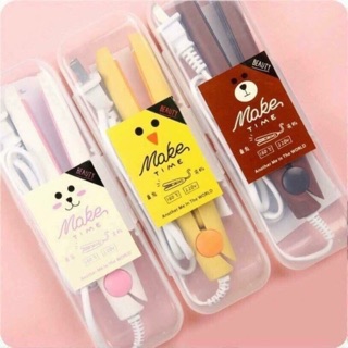 Máy duỗi tóc mini hình thú kèm hộp nhựa - máy là tóc mini